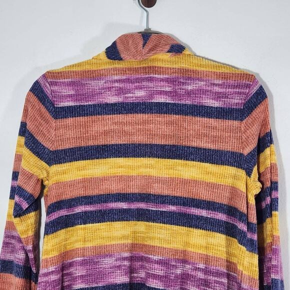 Bobeau Striped Knit Cardigan Sweater Size Small NWOT Draped Front Cardigan - Picture 5 of 9